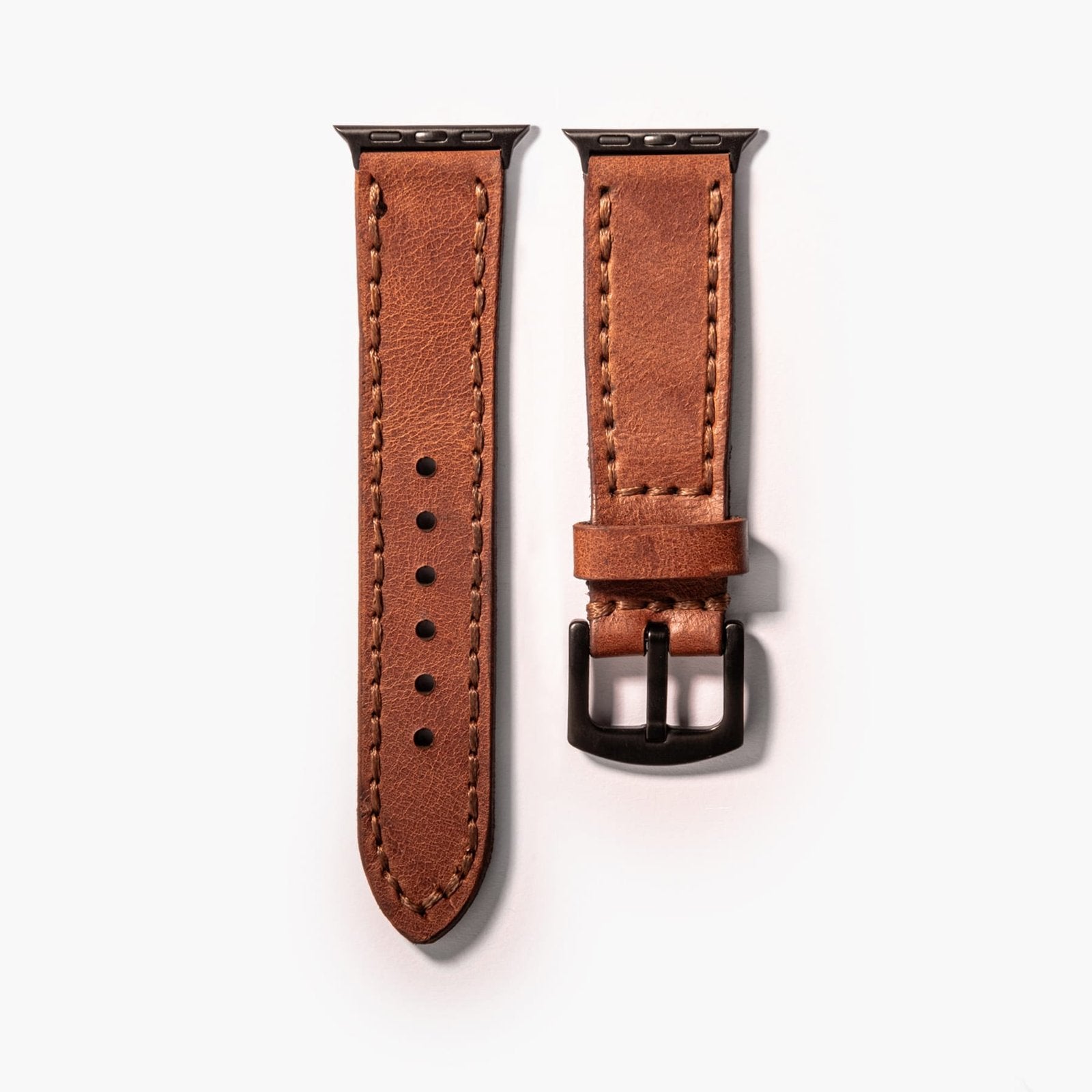 Çift Katlı Deri Apple Watch Kayışı - Taba