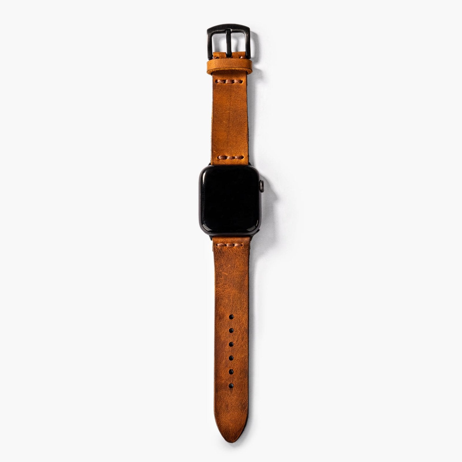 Tek Katlı Deri Apple Watch Kayışı - Cat el yapımı hakiki deri - DeryCraft
